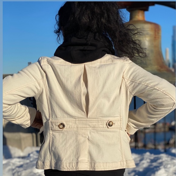 Gap White Jean Jacket Size 8 (m) - Picture 8 of 14